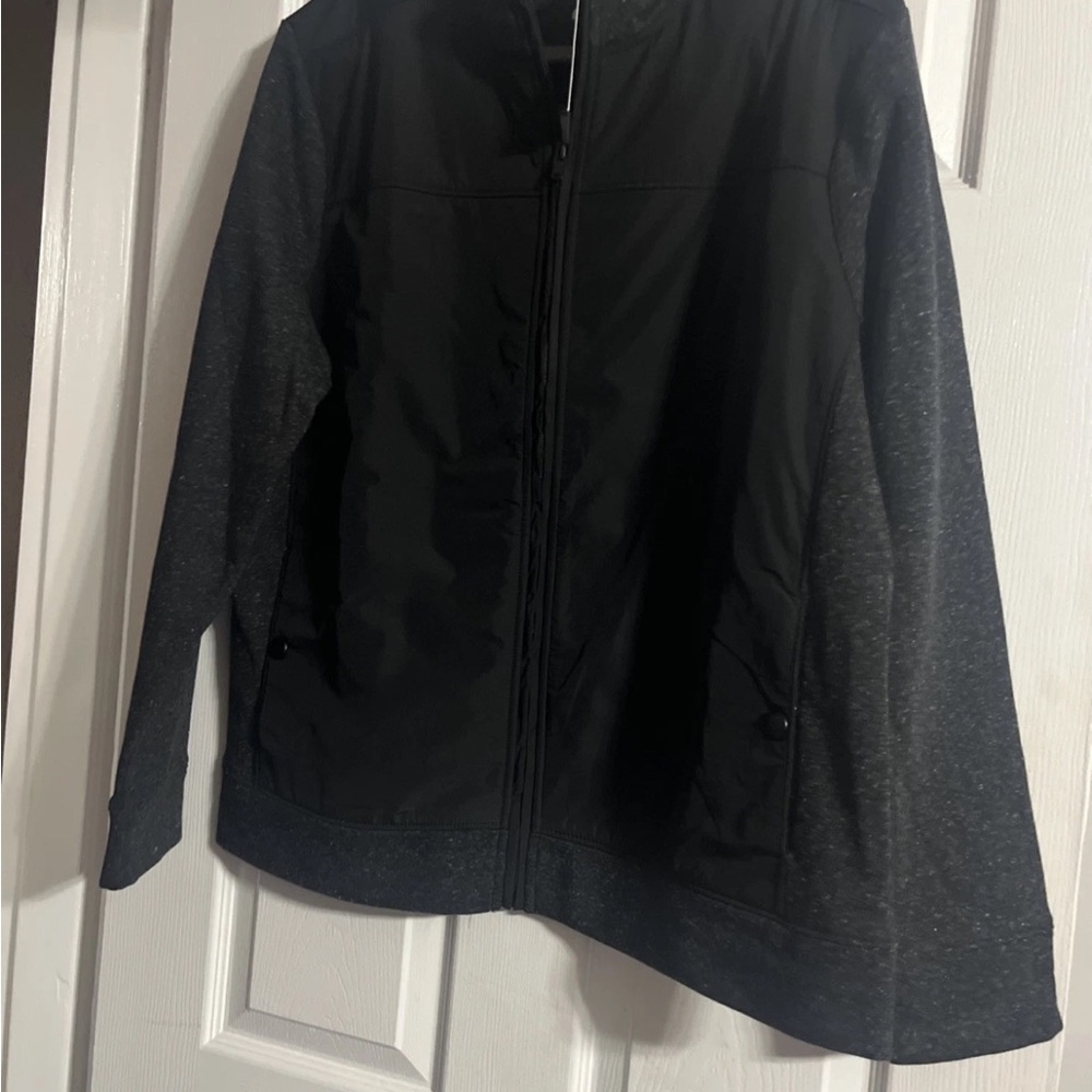 APT.9 Mixed Media Mockneck FZ Knit  Jacket L Mens